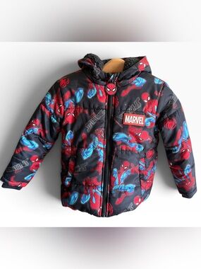 Marvel Spider-Man Hooded Puffer Coat Boys 4T